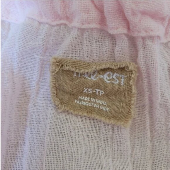 Free People NWT Maxi Pink Cotton Dress size XS - Picture 6 of 7